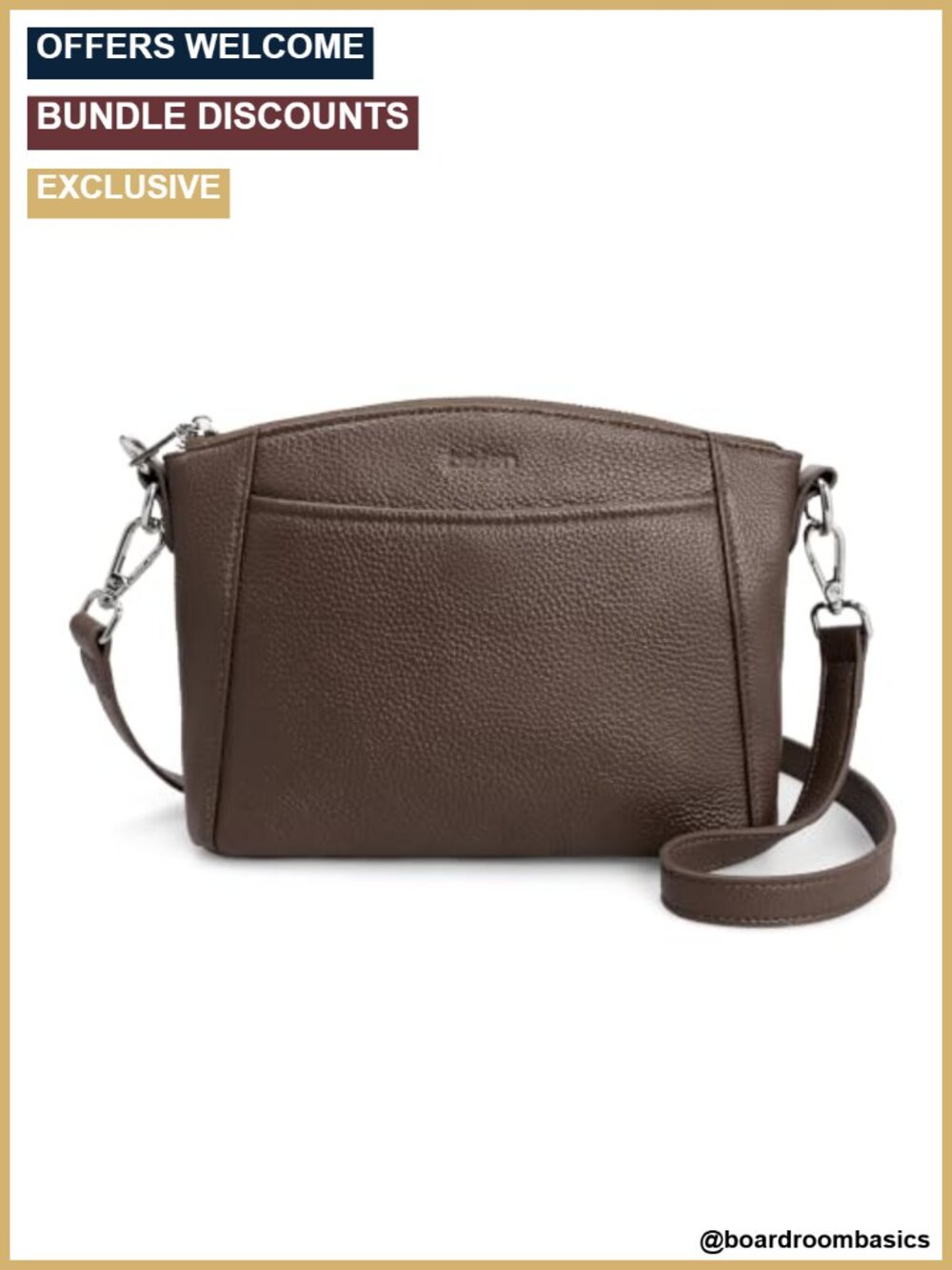 Genuine Leather Anti-Theft Small Crossbody Bag RFID Blocking Travel Purse